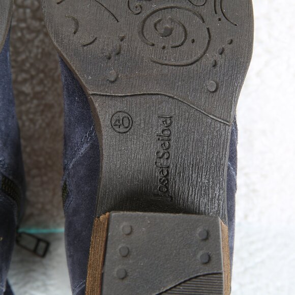 JOSEF SEIBEL Daphne Navy Suede Ankle Booties - Picture 10 of 12